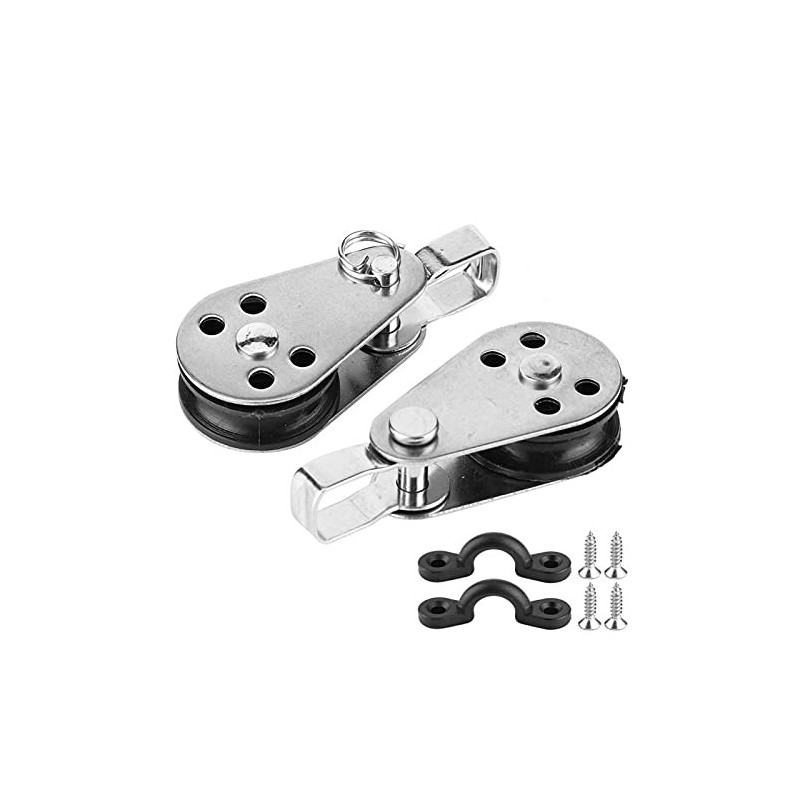 Kit De Carro De Anclaje 2 Piezas Bloques De Poleas De Acero Inoxidable Accesorios Para Barcos De Hardware Marino Para Canoa K
