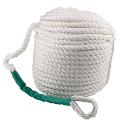 Cuerda de Acoplamiento para Barco esférica, 1,27 cm, 100 pies, Tres hebras, Nailon Trenzado, Cuerda de Anclaje Trenzado para 