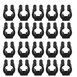 EEEKit 20PCS Montaje en Pared para cañas de Pescar, Clips de Almacenamiento, Abrazaderas, Organizador de Rejilla, Soporte par