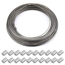 30m x 1.5mm cable de acero cuerda de acero inoxidable, cable de alambre, carrete de alambre, accesorios para caballos, cable 