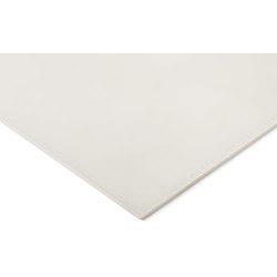 RS PRO PE-UHMW - Placa de polietileno  20 x 500 x 500 mm, 0,95 → 0,96 g/cm³, hasta +90 °C , color blanco